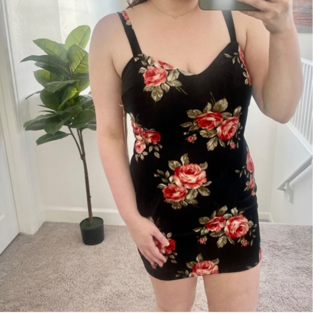 Bodycon Floral Chic Flower Club Mini Hipster Boho Hippie Artsy Party Hip Dress